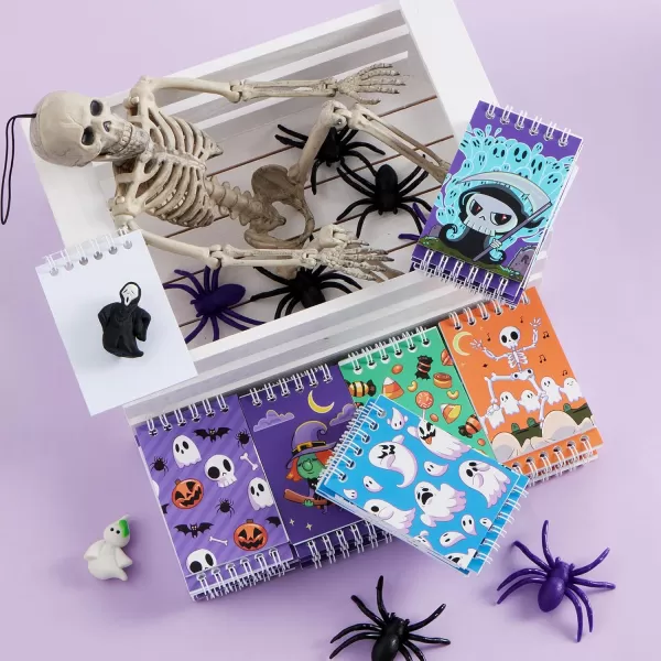 imageJOYIN 60 Pcs Halloween Notepad Set 6 Designs Halloween Spooky Notepads for Kids Boys Girls Halloween Party Home School Supplies Classroom Favors Trick or Treats Halloween Goodies Bags Fillers