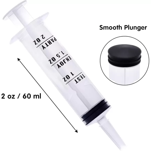 imageJOYIN 72 PCs 60ml Plastic Syringes 2 oz EasyGrip Caps Reusable Container Tubes with Individually Wrapped ampamp Caps