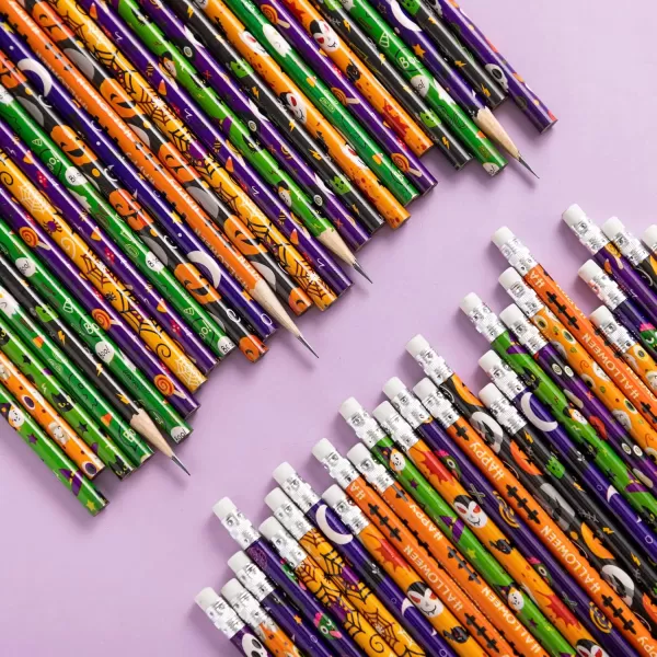 imageJOYIN 72 Pcs Halloween Assorted Stationery Set 24 Packs Halloween Theme Pencils Rulers and Notepads Party Favor Set for Kids Halloween Classroom Favors Gift Prizes Trick or Treat Goodie Bag Filler