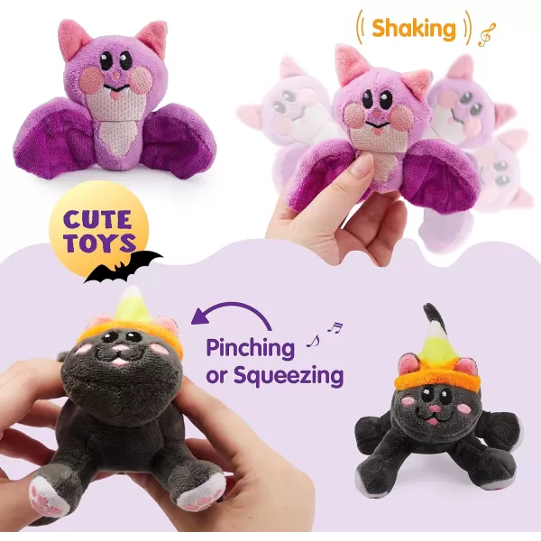 imageJOYIN Babys Pumpkin Halloween Playset with 8 Fun Play Pieces Plush Goodie Bags StuffersFillers Halloween Party Decoration Prizes and Gifts for Infants Boys and GirlsHappy Pumpkin