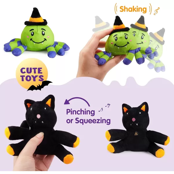 imageJOYIN Babys Pumpkin Halloween Playset with 8 Fun Play Pieces Plush Goodie Bags StuffersFillers Halloween Party Decoration Prizes and Gifts for Infants Boys and GirlsLaugh Pumpkin