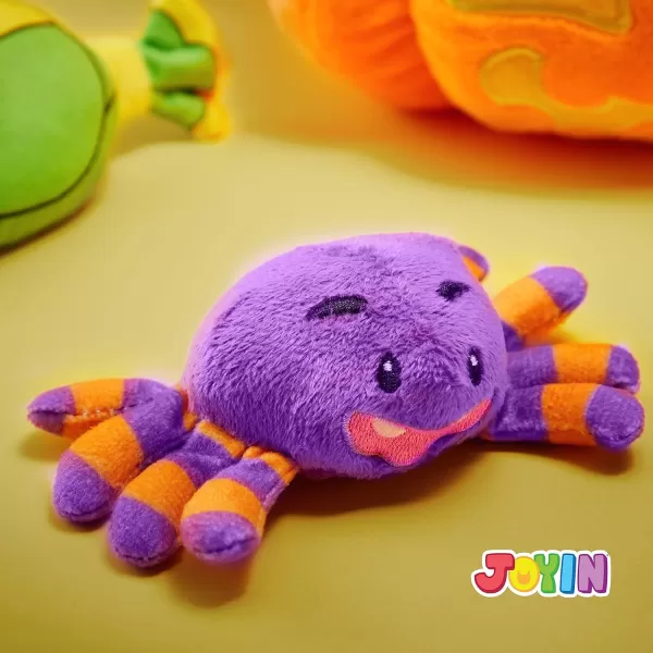 imageJOYIN Babys Pumpkin Halloween Playset with 8 Fun Play Pieces Plush Goodie Bags StuffersFillers Halloween Party Decoration Prizes and Gifts for Infants Boys and GirlsCute Pumpkin