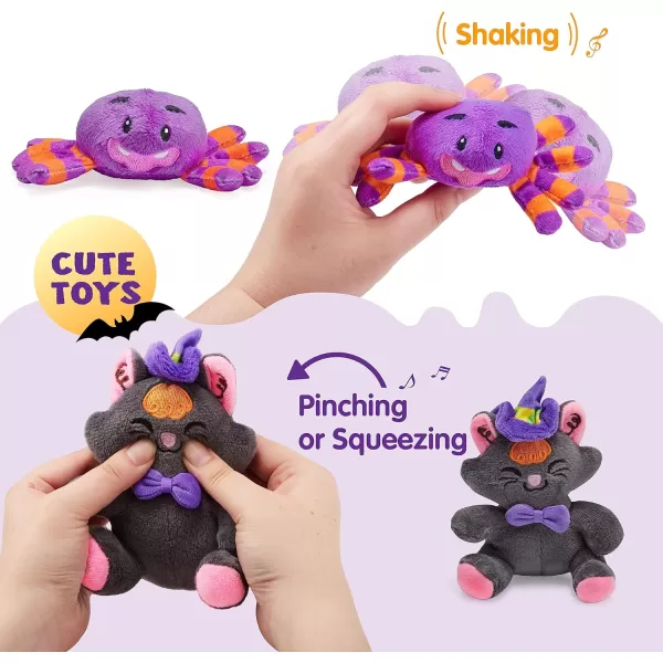 imageJOYIN Babys Pumpkin Halloween Playset with 8 Fun Play Pieces Plush Goodie Bags StuffersFillers Halloween Party Decoration Prizes and Gifts for Infants Boys and GirlsCute Pumpkin