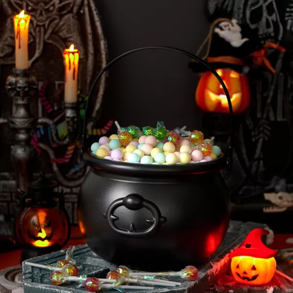 imageJOYIN Halloween Large Black Cauldron 75 Halloween Candy Cauldron Candy Kettle Pot and Bucket Black Witch Cauldron Candy Holder Halloween St Patricks Party Favor Decoration
