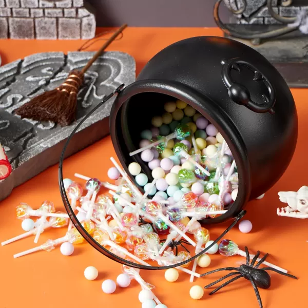 imageJOYIN Halloween Large Black Cauldron 75 Halloween Candy Cauldron Candy Kettle Pot and Bucket Black Witch Cauldron Candy Holder Halloween St Patricks Party Favor Decoration