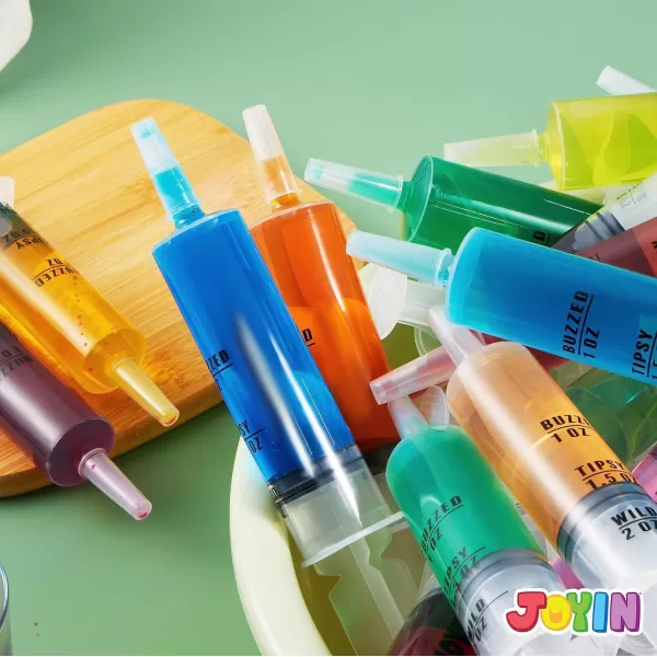 imageJOYIN Pack of 25 Plastic Syringes 60ml 2 oz EasyGrip Caps Reusable Container Tubes with Individually Wrapped ampamp Caps