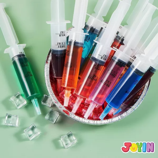 imageJOYIN Pack of 25 Plastic Syringes 60ml 2 oz EasyGrip Caps Reusable Container Tubes with Individually Wrapped ampamp Caps
