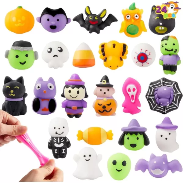 imageJOYIN 24 Pcs Halloween Mochi Squishy Toys Halloween Classies Character Squishy Toys for Halloween Christmas Party Favors Boys ampamp Girls Birthday Gifts Classroom Prize Goodie Bag