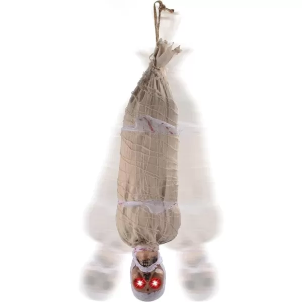 imageJOYIN 35quot Halloween Animated Hanging Corpse with LED Light Up Eyes ampamp Sound Effect for Indoor and Outdoor Decorations