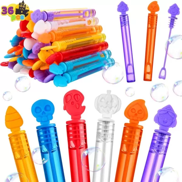 imageJOYIN 36 PCS Halloween Bubble Wands Mini Bubbles Party Favors for Kids Children Bubble Toys Bulk Halloween Party Favors Goodie Bags Stuffers Outdoor Indoor Activity Use Carnival Prizes