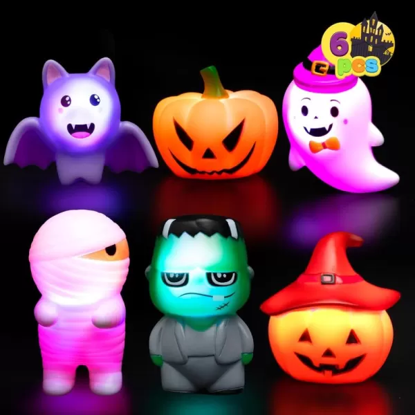 imageJOYIN 6 Pcs Halloween LightUp Bath Toys Halloween Theme Toys Flashing LED Light Floating Bathtub Toys for BabyToddler Water Tub Games Swimming Pool Party
