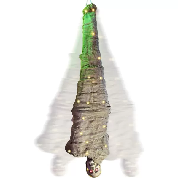 imageJOYIN 65quot Halloween Decoration Cocoon Corpse Animated Indoor Decor Hanging Dead Body Prop Corpses Skeleton Outdoor Decor with Full Body Lights and LED Eyes ampamp Spooky Sound for Yard Haunted House