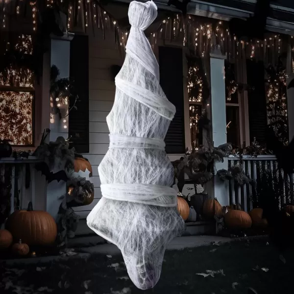imageJOYIN 72quot Halloween Hanging Cocoon Corpse for Halloween Decorations OutsideLife Size Corpses Props Scary Skeleton Body Decor Graveyard Halloween Haunted House Hanging Outdoor Decorations ClearanceCocoon Corpse