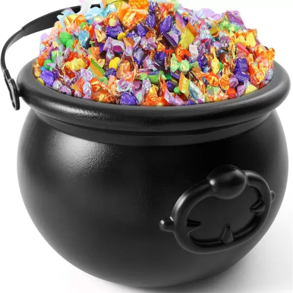 imageJOYIN Halloween Large Black Cauldron 75 Halloween Candy Cauldron Candy Kettle Pot and Bucket Black Witch Cauldron Candy Holder Halloween St Patricks Party Favor Decoration