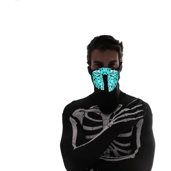 imageJOYIN 2 Pack Halloween LightUp Mask Scary LED Mask for Halloween Costume Dressup Accessories Halloween Parties Festival Cosplay Photo Shoot School EventsHorror Theme Parties Red and Blue