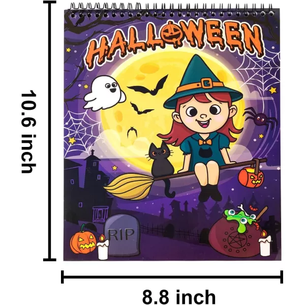 imageJOYIN 20 Pcs Makeaface Sticker Sheets Make Your Own Halloween Characters Mix and Match Sticker Sheets Bonus with Coloring Sheets 10 Scratch Cards 8 Sticker Sheets Halloween Party Favor Supplies