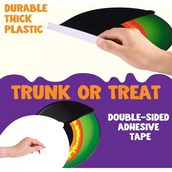 imageJOYIN Halloween Trunk Or Treat Car Decorations Kit for SUV Spider Design Car Archway Garage Decoration with Legs Eyes Balloons Double Side Stickers Halloween Decorations Outside Halloween Stickers