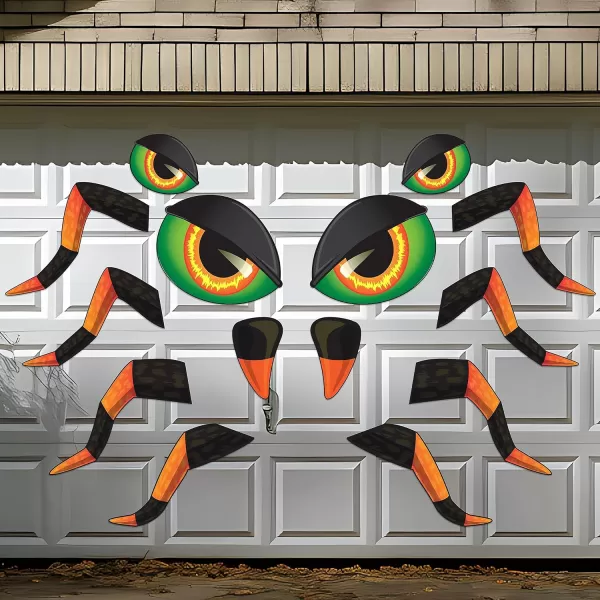 imageJOYIN Halloween Trunk Or Treat Car Decorations Kit for SUV Spider Design Car Archway Garage Decoration with Legs Eyes Balloons Double Side Stickers Halloween Decorations Outside Halloween Stickers