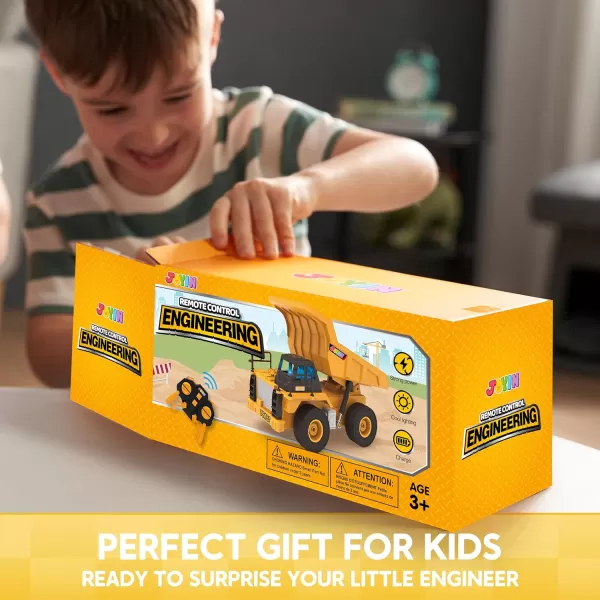 imageJOYIN Remote Control Excavator Toys for Boys 24Ghz RC Excavator Toy with Light Construction Toys for Boys 35 47 812 Year Old Kids Birthday GiftDump truck