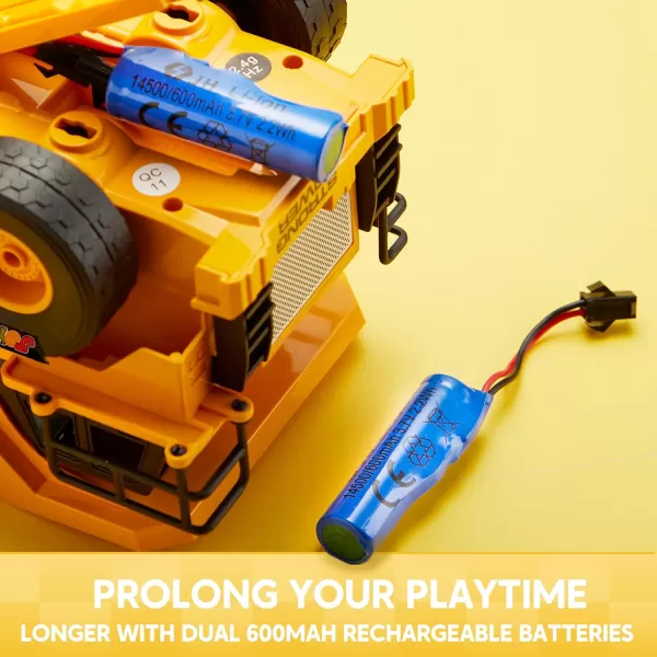 imageJOYIN Remote Control Excavator Toys for Boys 24Ghz RC Excavator Toy with Light Construction Toys for Boys 35 47 812 Year Old Kids Birthday GiftDump truck