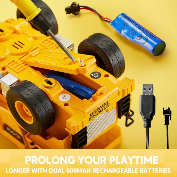 imageJOYIN Remote Control Excavator Toys for Boys 24Ghz RC Excavator Toy with Light Construction Toys for Boys 35 47 812 Year Old Kids Birthday GiftDump truck