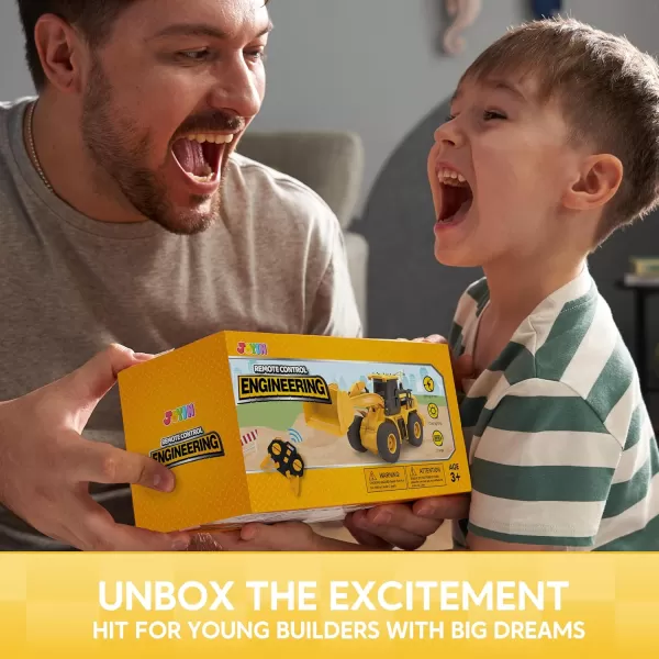 imageJOYIN Remote Control Excavator Toys for Boys 24Ghz RC Excavator Toy with Light Construction Toys for Boys 35 47 812 Year Old Kids Birthday GiftFront Loader