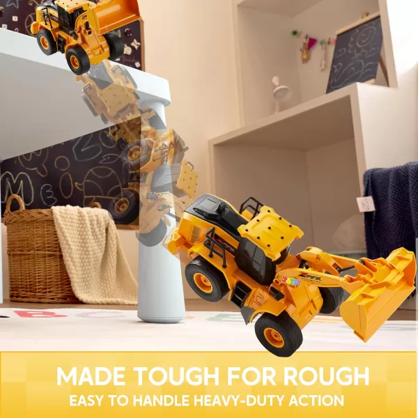 imageJOYIN Remote Control Excavator Toys for Boys 24Ghz RC Excavator Toy with Light Construction Toys for Boys 35 47 812 Year Old Kids Birthday GiftFront Loader