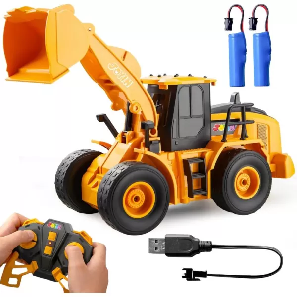 imageJOYIN Remote Control Excavator Toys for Boys 24Ghz RC Excavator Toy with Light Construction Toys for Boys 35 47 812 Year Old Kids Birthday GiftFront Loader
