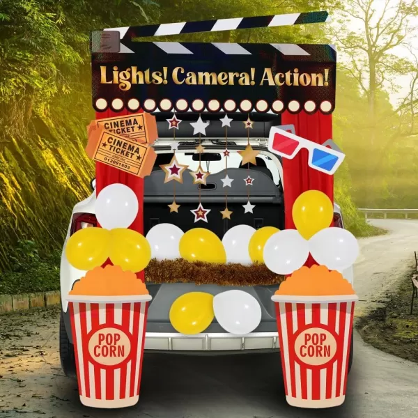 JOYIN Halloween Trunk Or Treat Car Decorations Kit Halloween Decorations Outdoor Indoor Clown Car Stickers Haunted House Suv Trunk Archway Car Garage Lawn BalloonsCinema