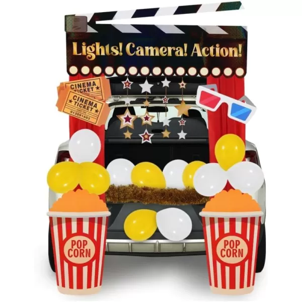 JOYIN Halloween Trunk Or Treat Car Decorations Kit Halloween Decorations Outdoor Indoor Clown Car Stickers Haunted House Suv Trunk Archway Car Garage Lawn BalloonsCinema