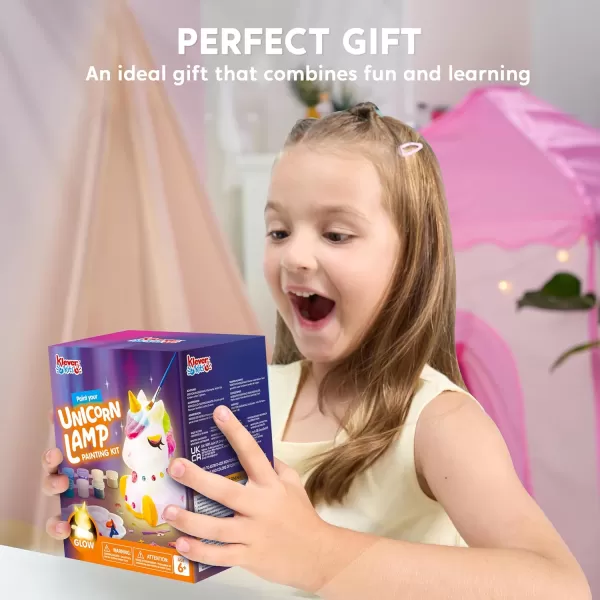 imageKlever Kits DIY Night Light Paint Your Own Cat Lamp Arts ampamp Crafts Kit School Activities Art Supplies Painting Kits Birthday Gifts for Girls Boys Aged 6Unicorn