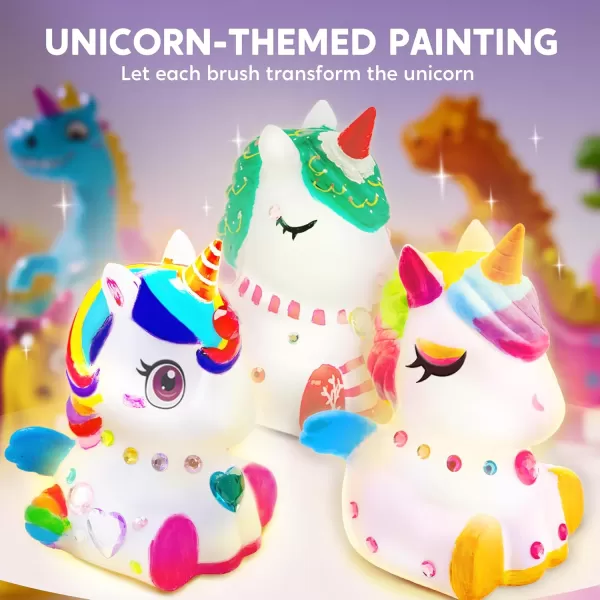 imageKlever Kits DIY Night Light Paint Your Own Cat Lamp Arts ampamp Crafts Kit School Activities Art Supplies Painting Kits Birthday Gifts for Girls Boys Aged 6Unicorn