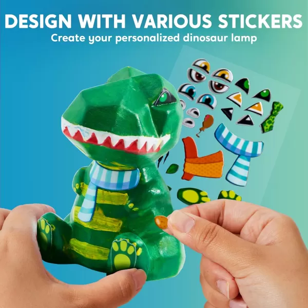 imageKlever Kits DIY Night Light Paint Your Own Cat Lamp Arts ampamp Crafts Kit School Activities Art Supplies Painting Kits Birthday Gifts for Girls Boys Aged 6Dinosaur