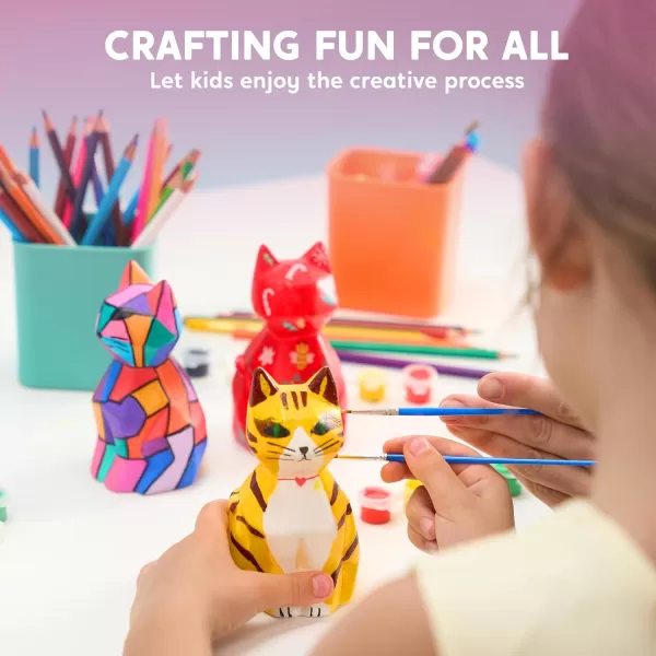 imageKlever Kits DIY Night Light Paint Your Own Cat Lamp Arts ampamp Crafts Kit School Activities Art Supplies Painting Kits Birthday Gifts for Girls Boys Aged 6Cat