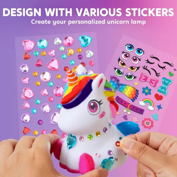 imageKlever Kits DIY Night Light Paint Your Own Cat Lamp Arts ampamp Crafts Kit School Activities Art Supplies Painting Kits Birthday Gifts for Girls Boys Aged 6Unicorn