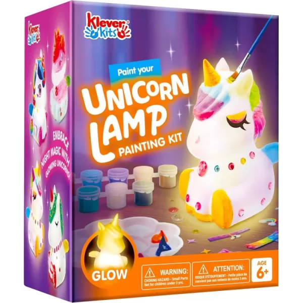 imageKlever Kits DIY Night Light Paint Your Own Cat Lamp Arts ampamp Crafts Kit School Activities Art Supplies Painting Kits Birthday Gifts for Girls Boys Aged 6Unicorn