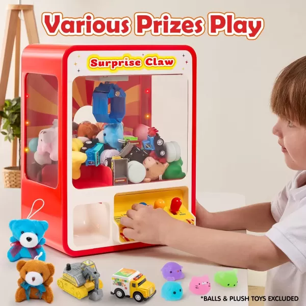 imageJOYIN Claw Machine Arcade Toy with LED Light ampamp Adjustable Sound Rechargable Dispenser Toys Mini Vending Machine for Kids  Perfect Christmas ampamp Birthday Big Gifts for Kids Ages 3
