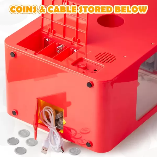 imageJOYIN Claw Machine Arcade Toy with LED Light ampamp Adjustable Sound Rechargable Dispenser Toys Mini Vending Machine for Kids  Perfect Christmas ampamp Birthday Big Gifts for Kids Ages 3