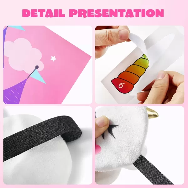 imageJOYIN Pin The Unicorn Horn Game 21 x 28 Unicorn Themed Party Games with 24 PCs Horn Stickers Party Supplies Kids Birthday Party Decoration