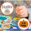 imageJOYIN 52 Pcs Halloween Craft Kid Wooden Magnet Creativity Arts ampamp Crafts Painting Kit DIY Rock Painting Craft Kits for Kids Halloween Party Birthday Parties and Toddler Crafts