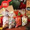 imageJOYIN 144 PCS Christmas Cellophane Bags with Ribbon Candy Cookie Bags for Holiday Treats Christmas Party Favors Supplies Christmas Clear Cello Gift Bags Xmas Goodie Bags