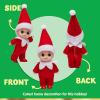 imageJOYIN 2 Pcs Christmas Elf Plush Doll Tiny Soft Plush Toy Doll for Christmas Decor Xmas Gift Xmas Clothing for Elf DollRed