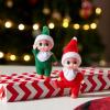 imageJOYIN 2 Pcs Christmas Elf Plush Doll Tiny Soft Plush Toy Doll for Christmas Decor Xmas Gift Xmas Clothing for Elf DollRed and Green