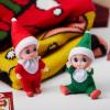 imageJOYIN 2 Pcs Christmas Elf Plush Doll Tiny Soft Plush Toy Doll for Christmas Decor Xmas Gift Xmas Clothing for Elf DollRed and Green