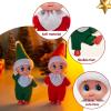 imageJOYIN 2 Pcs Christmas Elf Plush Doll Tiny Soft Plush Toy Doll for Christmas Decor Xmas Gift Xmas Clothing for Elf DollRed and Green