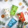 imageJOYIN 24 PCS Christmas Disposable Paper Cups 16 oz Merry Christmas Party Cups With Cup Sleeves and Lids 8 Designs Xmas Coffee Drinking Cups Beverages Tableware Holiday Supplies FavorsLights