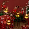 imageJOYIN 4 PCS Christmas Reindeer Tea Light Candle Holders Thanksgiving Day Metal Iron Standing Christmas Decorations Christmas Table Decorations Centerpieces for Party Dining