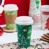 imageJOYIN 72 PCS Christmas Disposable Party Paper Cups 16 oz Merry Christmas Coffee Cups With Cup Sleeves and Lids 6 Designs Xmas Tea Drinking Cups Beverages Tableware Holiday Supplies FavorsBright