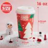 imageJOYIN 72 PCS Christmas Disposable Party Paper Cups 16 oz Merry Christmas Coffee Cups With Cup Sleeves and Lids 6 Designs Xmas Tea Drinking Cups Beverages Tableware Holiday Supplies FavorsBright