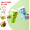 imageJOYIN 72 PCS Christmas Disposable Party Paper Cups 16 oz Merry Christmas Coffee Cups With Cup Sleeves and Lids 6 Designs Xmas Tea Drinking Cups Beverages Tableware Holiday Supplies FavorsLights
